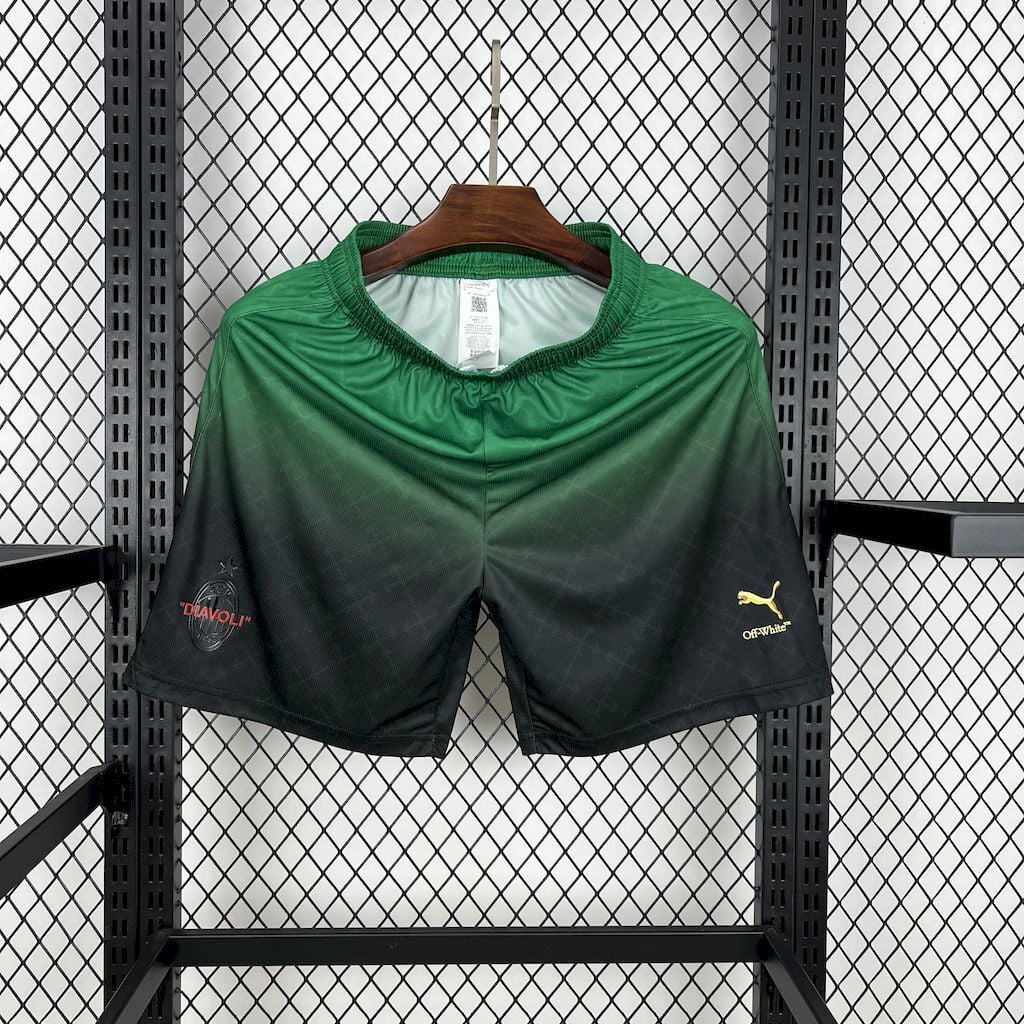 Ac Milan Co Branded Edition Dark 2025/26 Pantalón Corto Verde - Bota de Oro Tienda