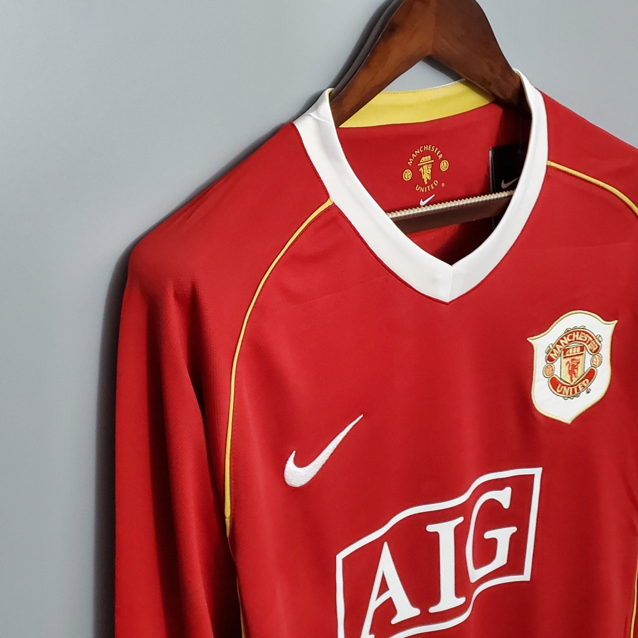 MANCHESTER UNITED I 06/07 HOMBRE (RETRO) MANGA LARGA - Bota de Oro Tienda