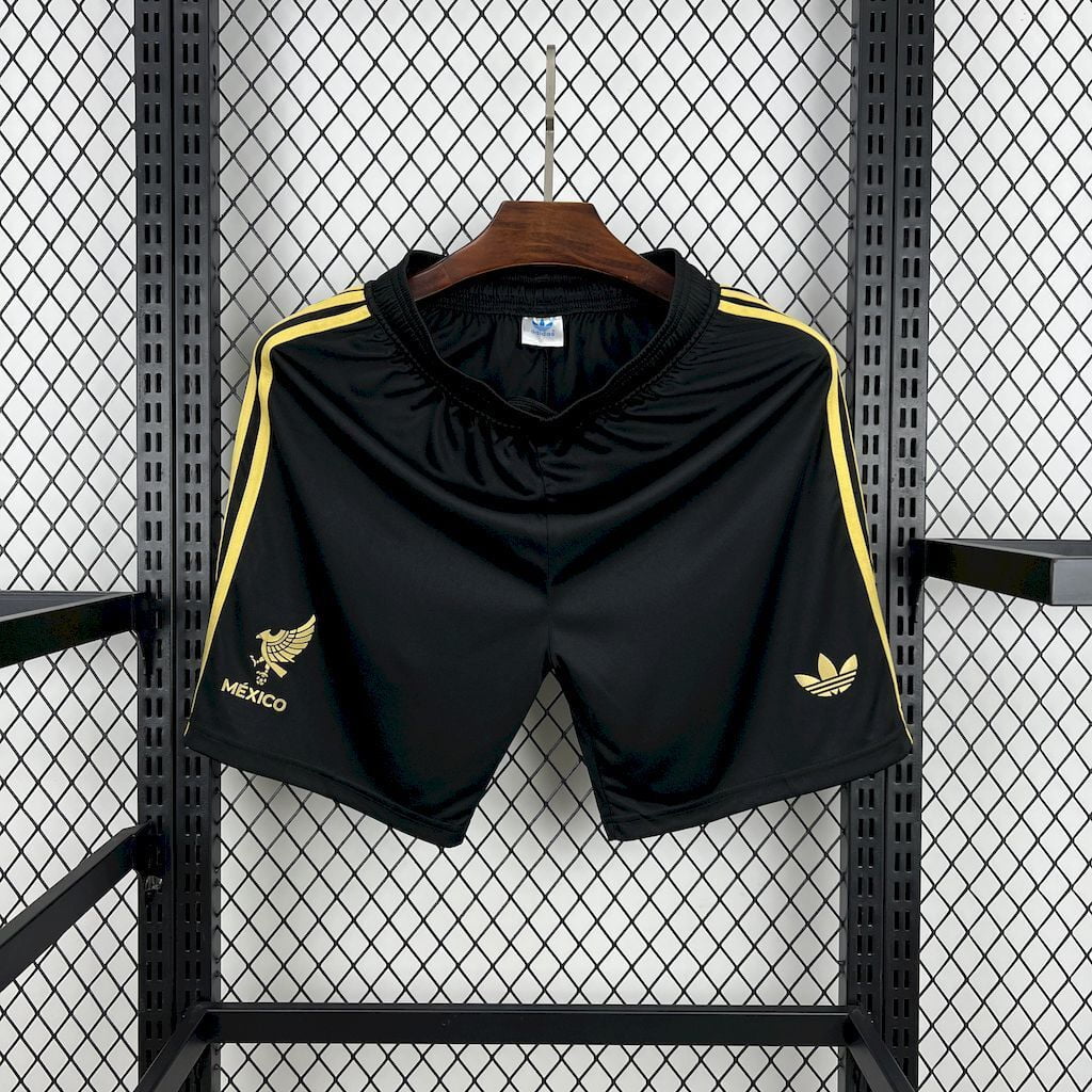 Mexico 2025/26 Pantalón Corto Dorado Negro - Bota de Oro Tienda
